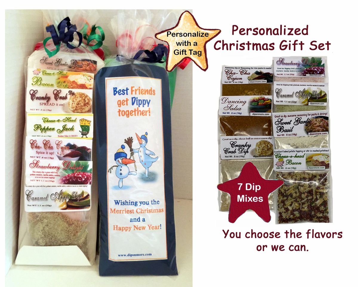 Best Friends get Dippy together Christmas gift set with 7 Dip mixes